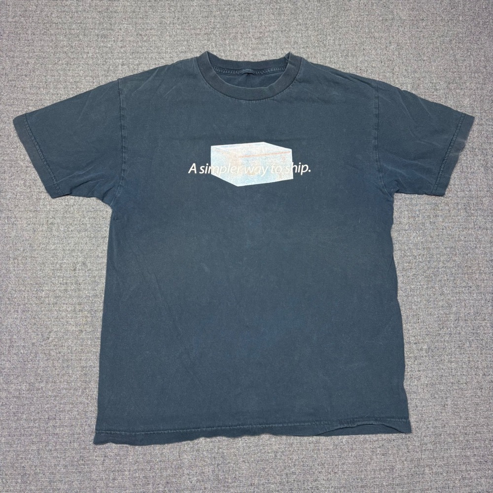 USPS United States Postal Service Priority Mail Flat Rate Box Graphic T-Shirt L